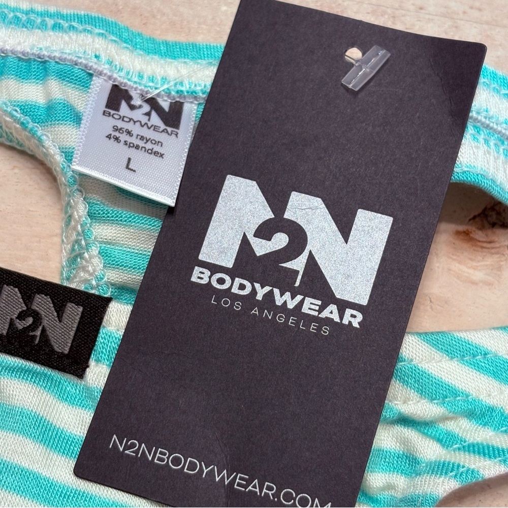 N2N BODYWEAR Pinstripe Thong Underwear - Picture 9 of 10